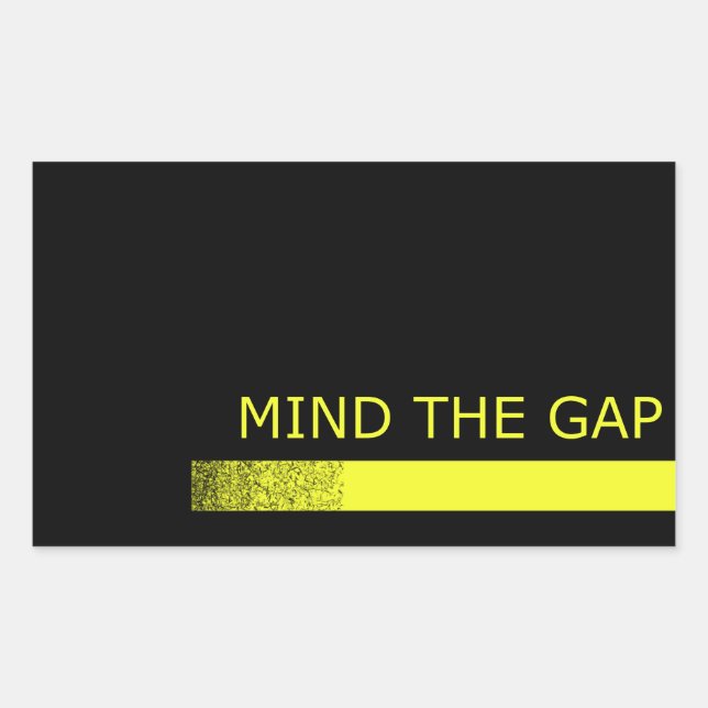 Mind the Gap Rectangular Sticker (Front)