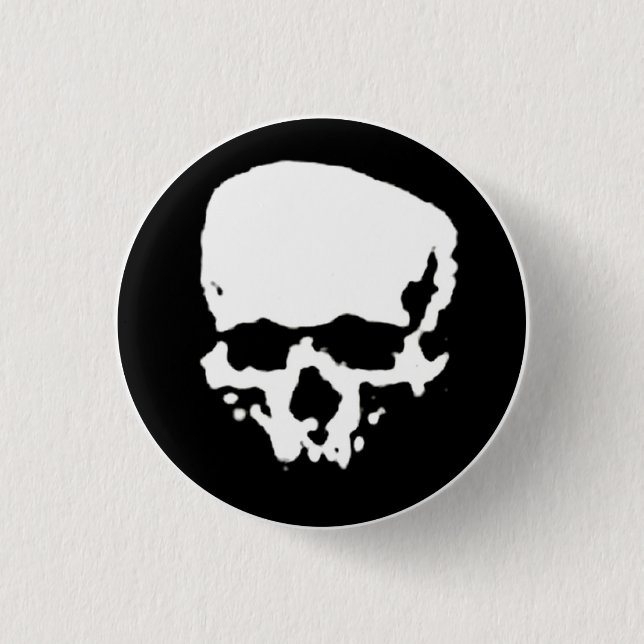 Mind Wither Day signature skull Pinback Button (Front)