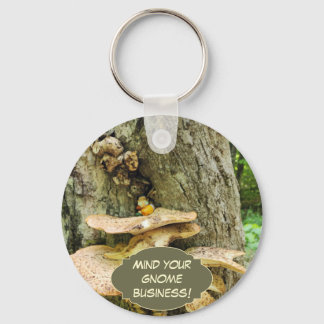 Mind Your Gnome Business Keychain