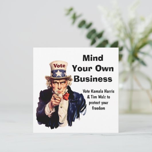 Mind Your Own Business Harris Walz 2024 (Standing Front)