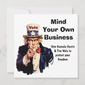 Mind Your Own Business Harris Walz 2024 (Front)