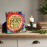 Mind Your Own Business Peace Plaque<br><div class="desc">This fun and colorful floral plaque has the perfect verse for anyone reading it.  The bright,  cheerful colors will add some cheer to your space.  Would be great for the classroom!  More Inspirivity designs on my Facebook and Instagram pages.</div>