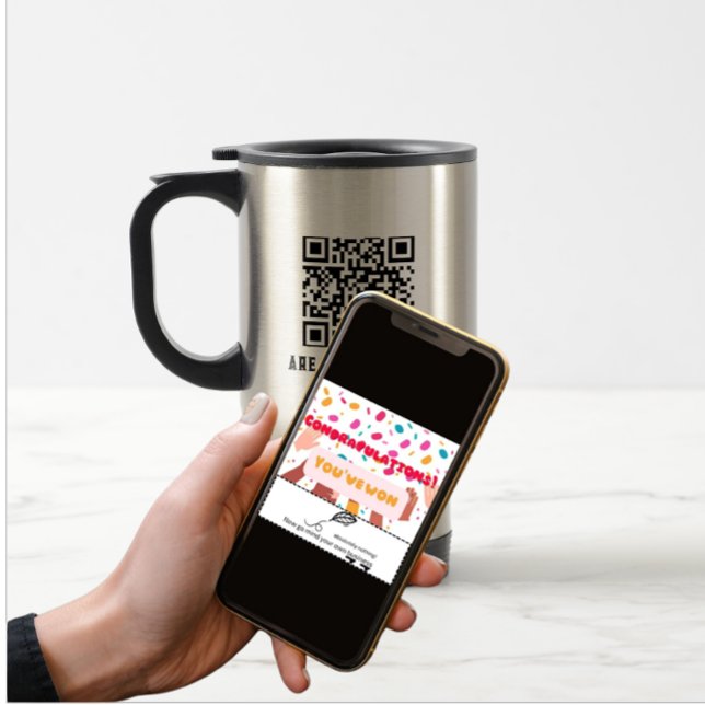  Mind Your Own Business Travel Mug | Funny QR Code (Creator Uploaded)