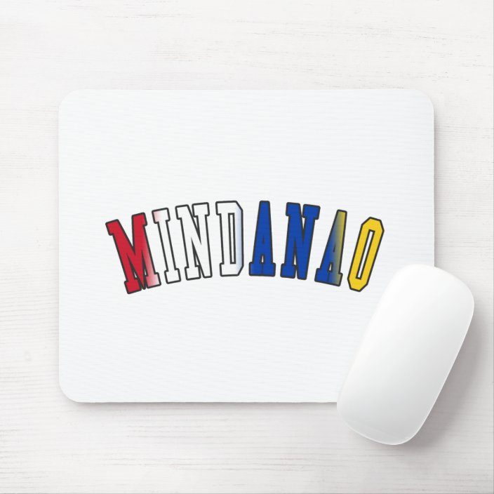 Mindanao in Philippines National Flag Colors Mousepad
