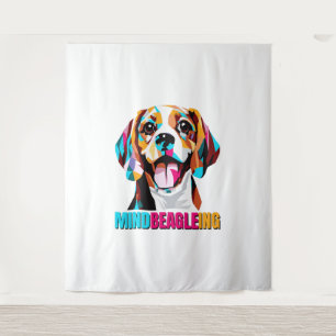Mindbeagleing Beagle Dog Tapestry