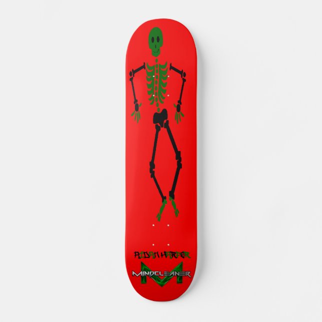 Mindcleaner Skelleton Skateboard (Front)