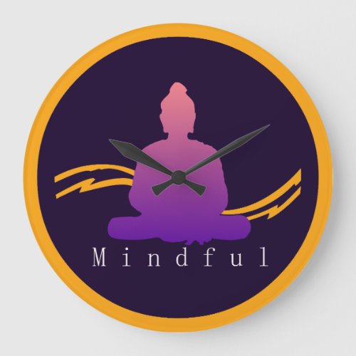 Mindful Beautiful Buddha Wall Clock Large Clock