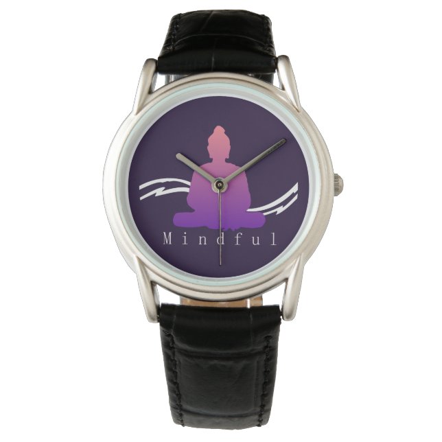 "Mindful" Beautiful Buddha. Watch (Front)