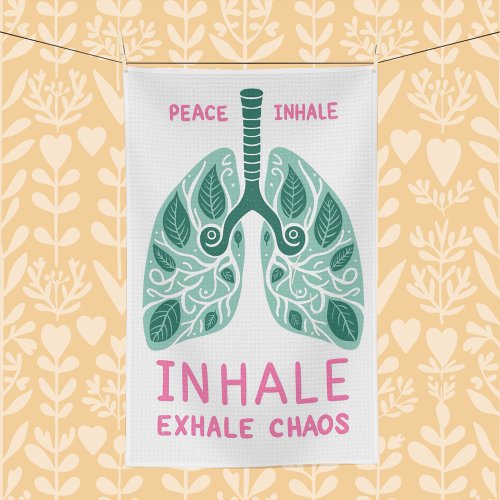 Mindful Breath Tea Towel Inhale Peace