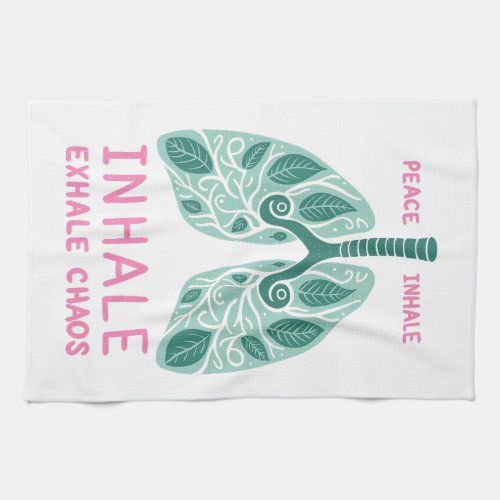 Mindful Breath Tea Towel Inhale Peace