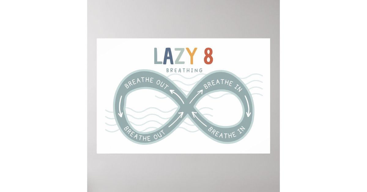 Mindful Breathing Lazy 8 Breathing Poster | Zazzle