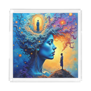 Mindful Cosmic Journey Acrylic Tray