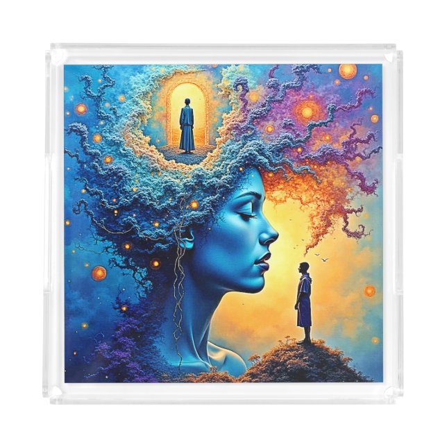 Mindful Cosmic Journey Acrylic Tray (Front)