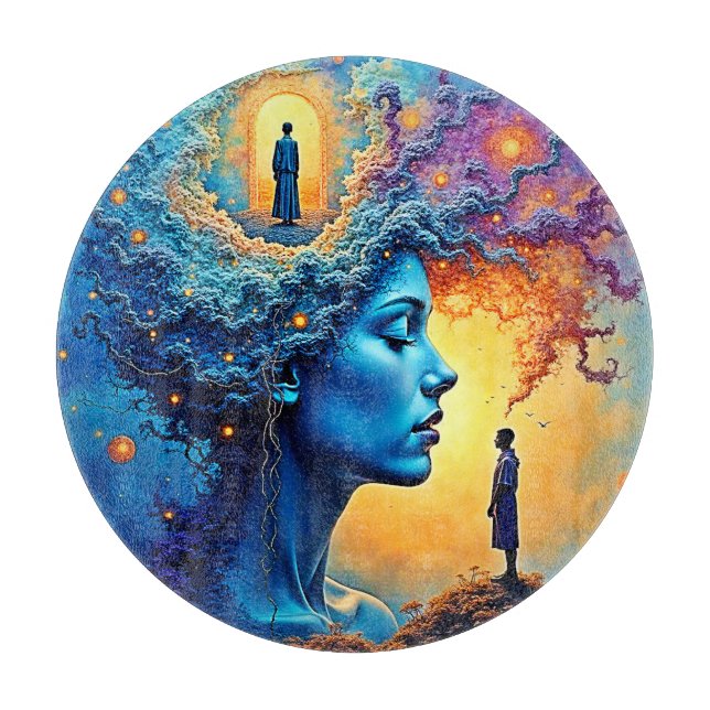 Mindful Cosmic Journey Cutting Board (Front)