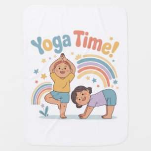Mindful Fun yoga pose active play kids Baby Blanket