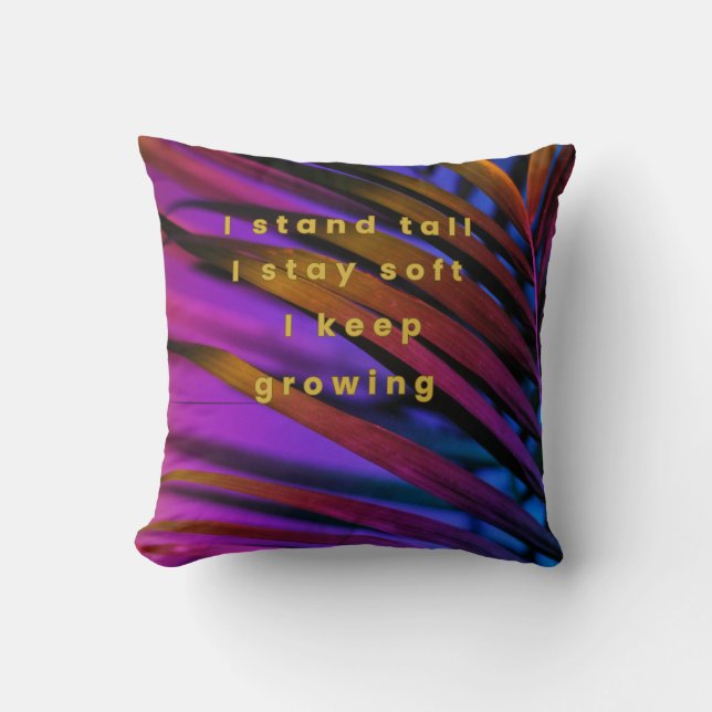 Mindful Growth Pillow – Gentle Affirmation (Front)