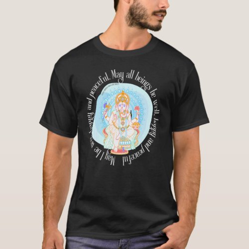 Mindful Lotus Ganesh Spiritual Divine Yoga Meditat T_Shirt