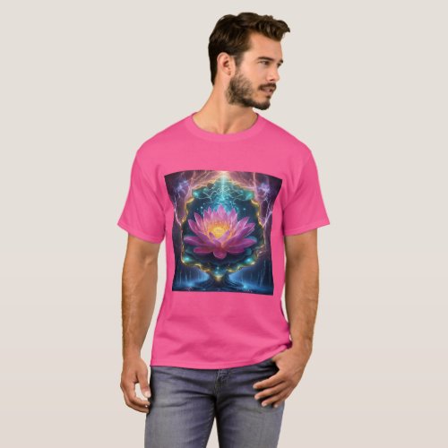 Mindful Lotus Mystical Brain T_Shirt Design