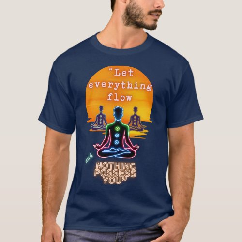 Mindful Meditation Rainbow Chakra T_Shirt 