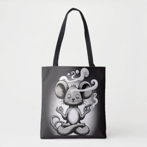 Mindful Mellow Puff Puff Mouses Serene Escape Tote Bag