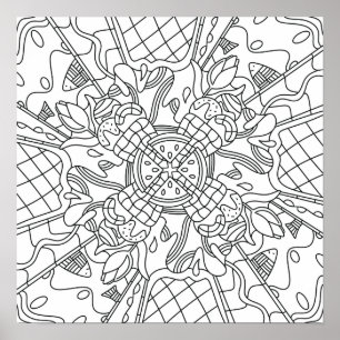 Mindful Summer: Creative and Playful Coloring Poster