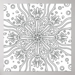 Mindful Summer: Cute Color Your Own Coloring Poster