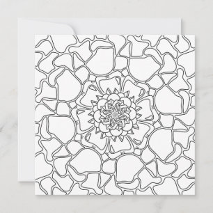 Mindful Summer: Floral Pattern Coloring Card