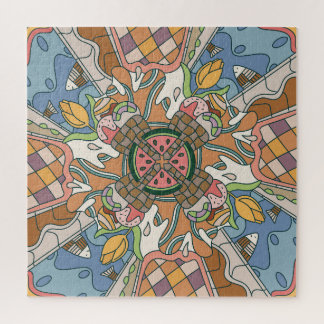 Mindful Summer: Pastel and Playful Pattern Jigsaw Puzzle