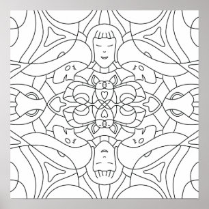 Mindful Summer: Playful Coloring Poster