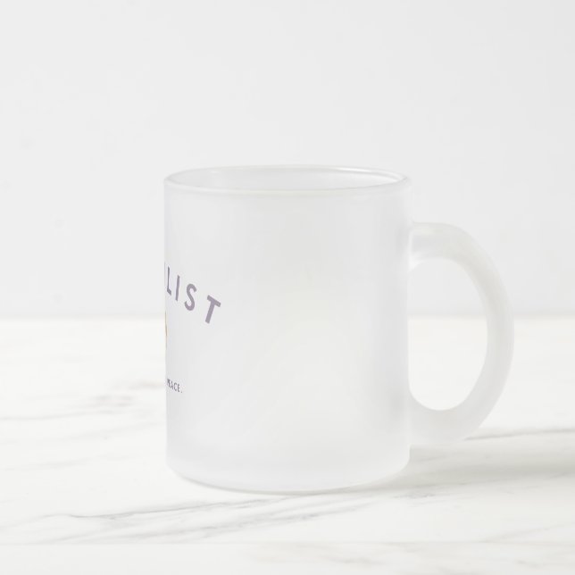 Mindfulist 10 oz Frosted Glass Mug (Right)
