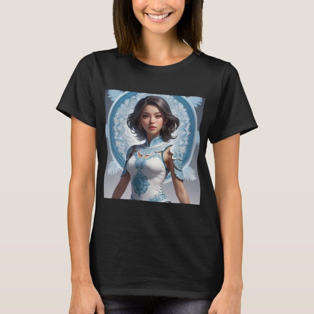 Mindfulness Art Design - Intricate Zen Mandala T-Shirt (Front)