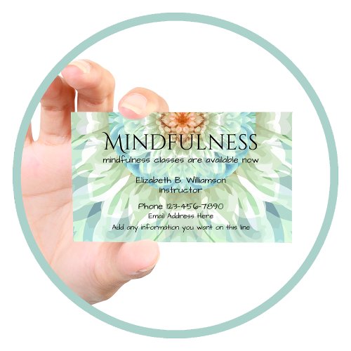 Mindfulness Beautiful Design Business Card