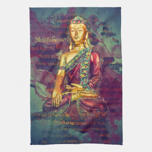 Mindfulness Buddha Kitchen Towel (Vertical)