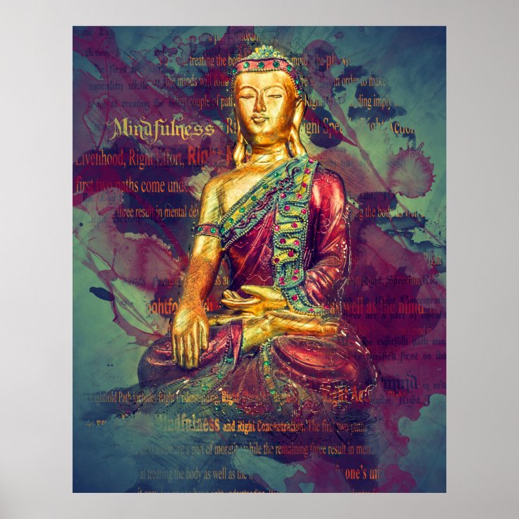 Mindfulness Buddha Poster | Zazzle