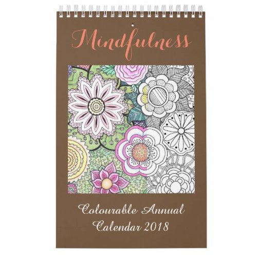 Mindfulness Coloring Calendar 2018