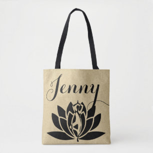 Mindfulness Gift Yoga Meditation Lotus Named Tote Bag