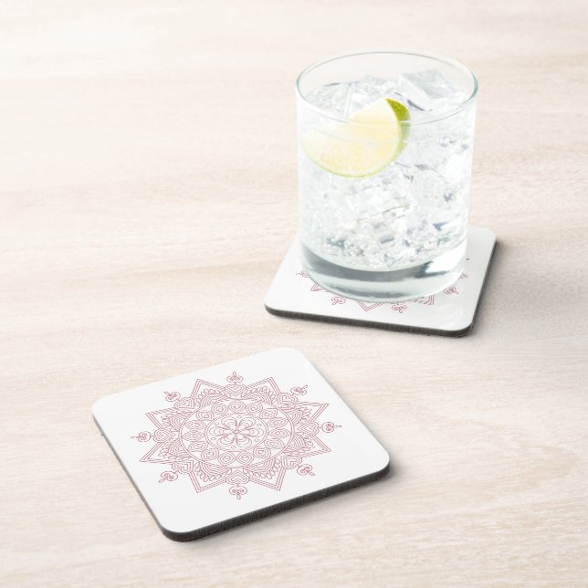Mindfulness Mandala Design Beverage Coaster (Right Side)
