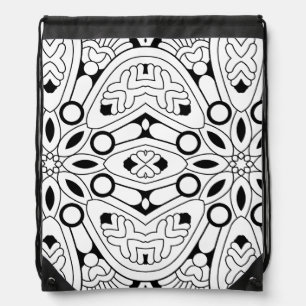 Mindfulness Mandala Design Drawstring Backpack