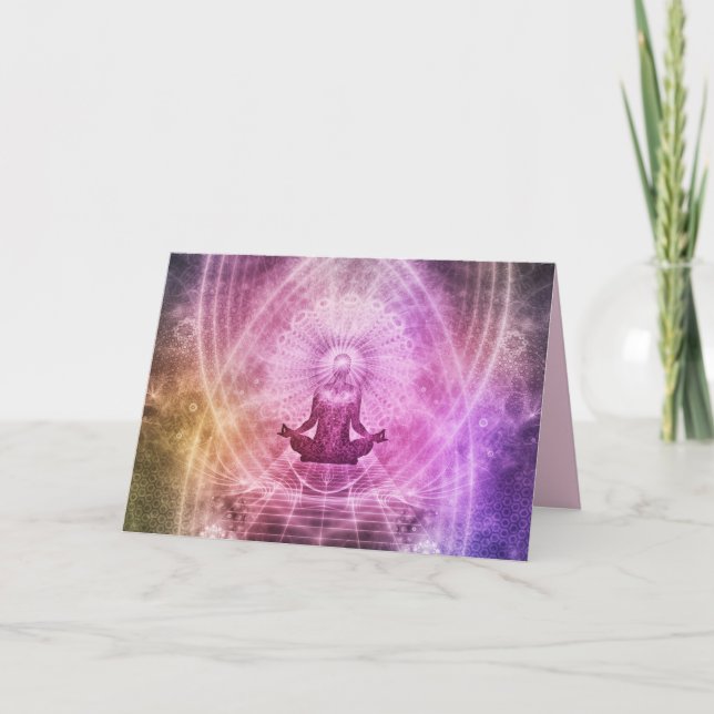 mindfulness meditation greeting card (Front)