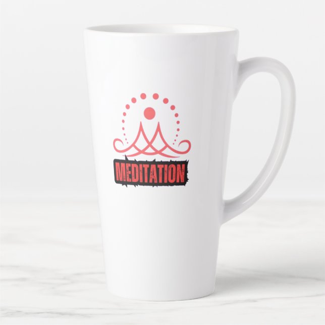 Mindfulness Meditation Latte Mug (Right)