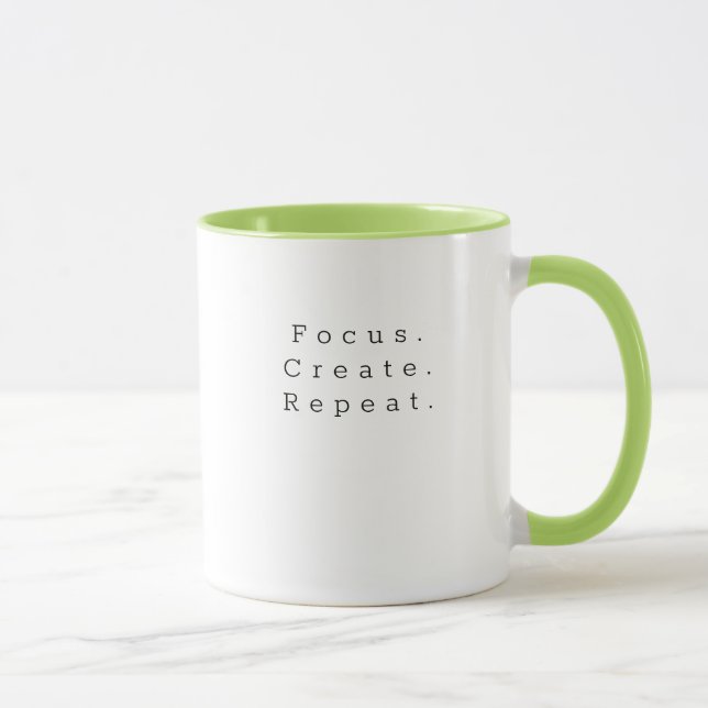 Mindfulness Mug: Focus, Create, Repeat Mug (Right)