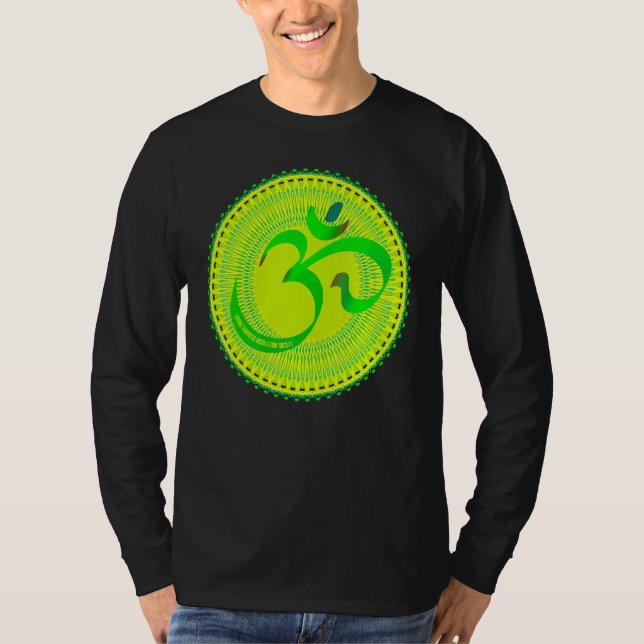 Mindfulness Om Ohm Mandala Buddhism Yoga Meditatio T-Shirt (Front)