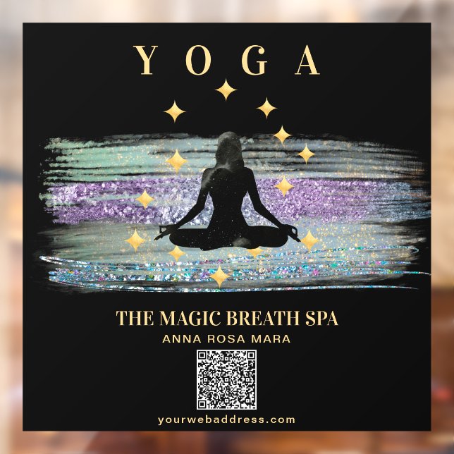 ** Mindfulness Reiki Woman Yoga Magic Meditation  Window Cling (Sheet 2)