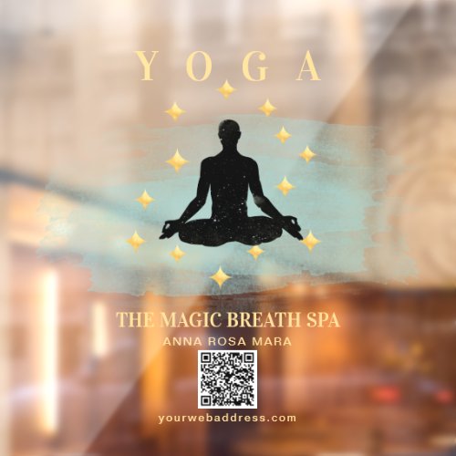  Mindfulness Reiki Yoga Man Stars Meditation Window Cling