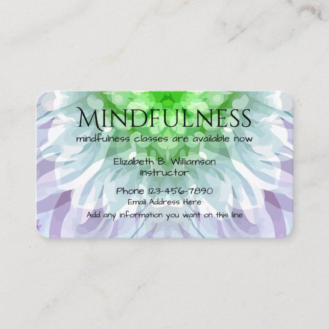 Mindfulness Services Design Business Card (Front)
