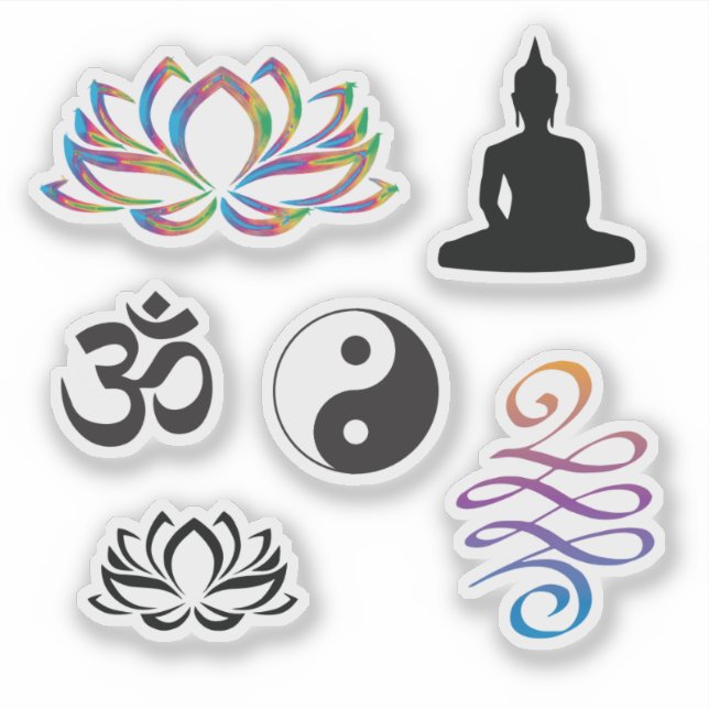 Mindfulness symbols set  sticker (Front)