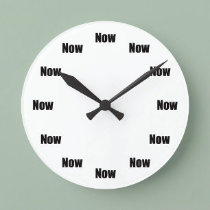 Mindfulness Time is Now Round Clock
