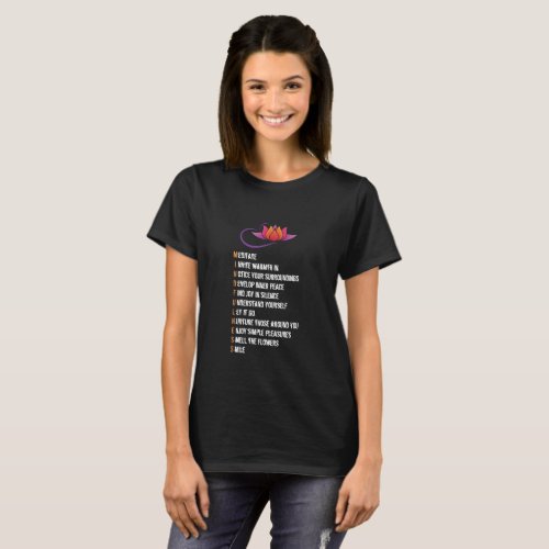 Mindfulness Tshirt Expressions for every letter