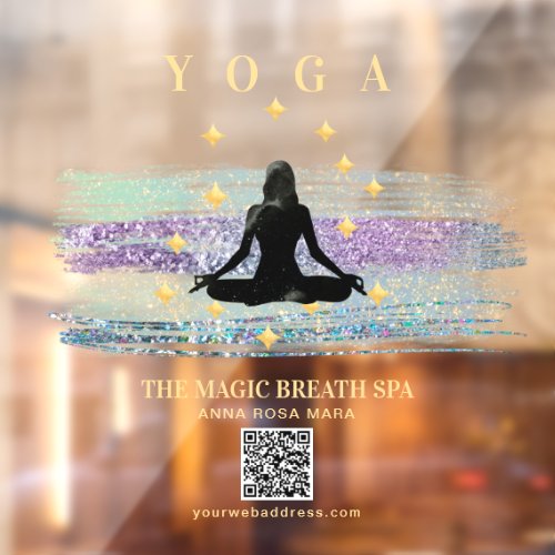  Mindfulness Woman Yoga Magic Meditation  Reiki Window Cling