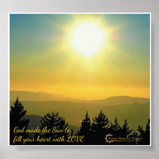 Mindfulness Word Art - Sun Poster (Front)